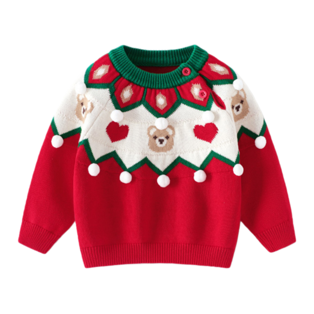 Adorable Teddy Bear Christmas Sweater