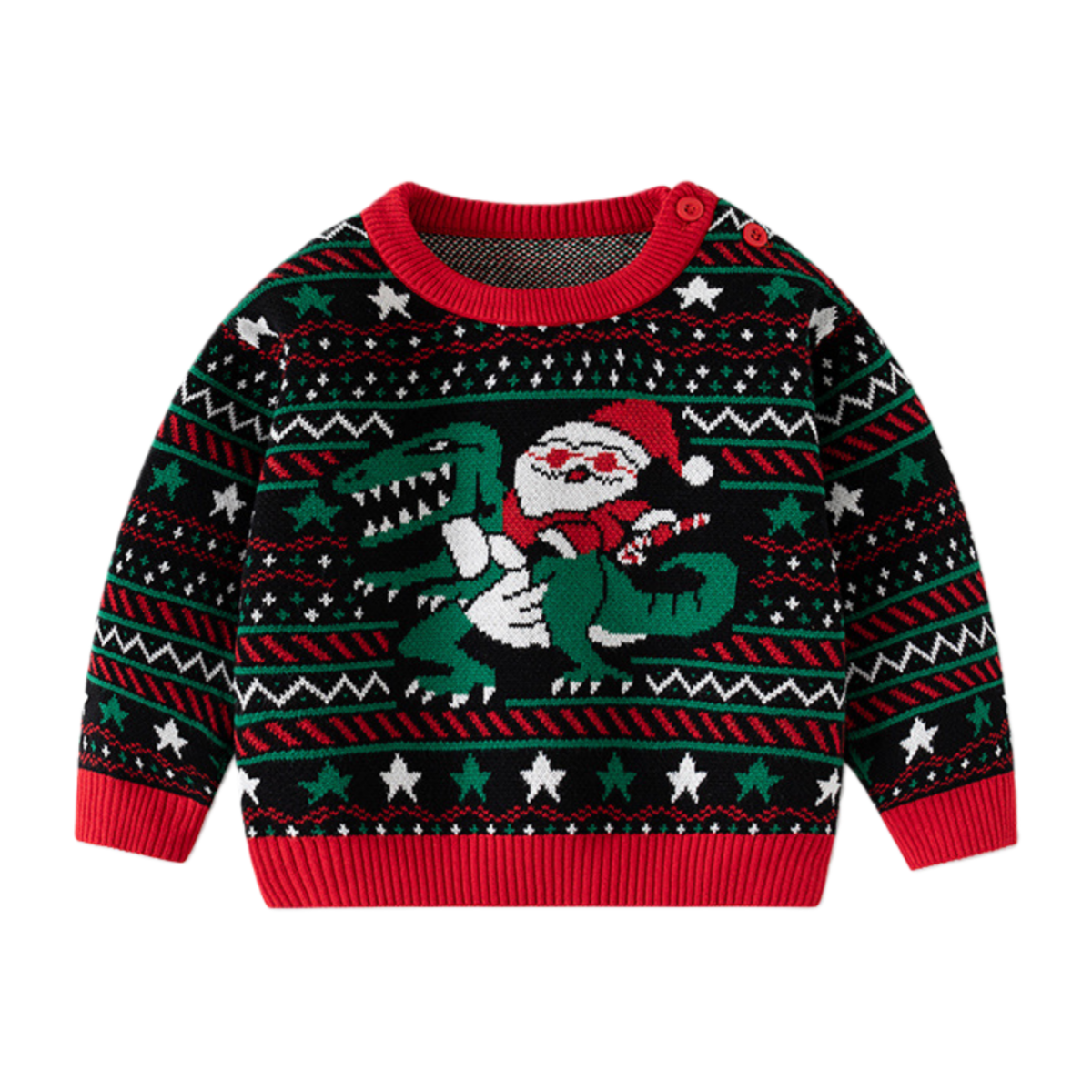 Dinosaur Santa Sweater